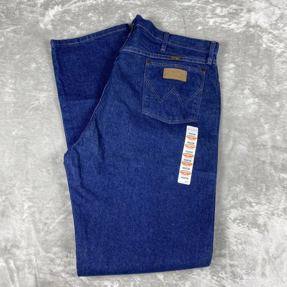 Wrangler 13MWZPW Men's 40x36 Cowboy Cut Original Fit NWT Indigo Denim Blue Jeans